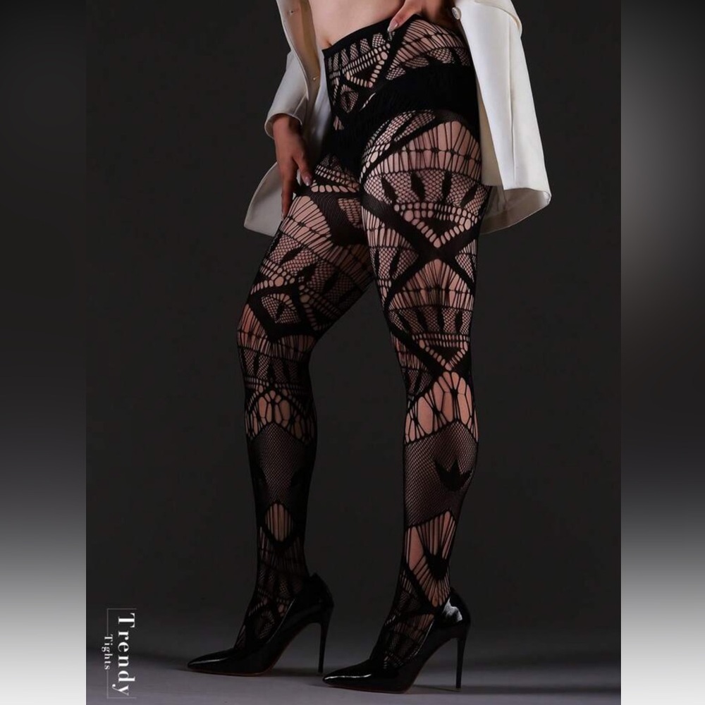 Punk Rock Girl Geometric Tights NEW 🏷️